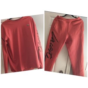Lacoste unisex long sleeve shirt and sweatpants